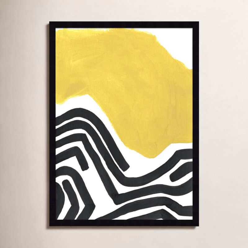 Color Block Maze I par June Erica Vess - peinture encadrée, Noir, H 33 po x l 25 po x P 1 po