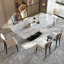 White Rectangular Colored crystal Stone with stainless steel Dining Table For Dining Room/Kitchen-226331254