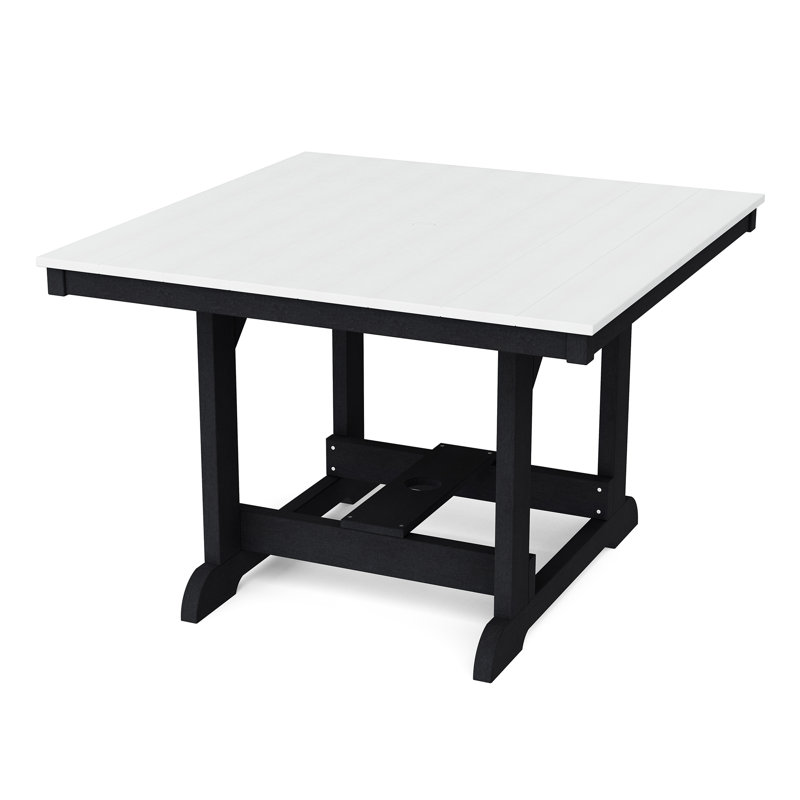 Heritage 44" x 44" Dining Table, White/Black