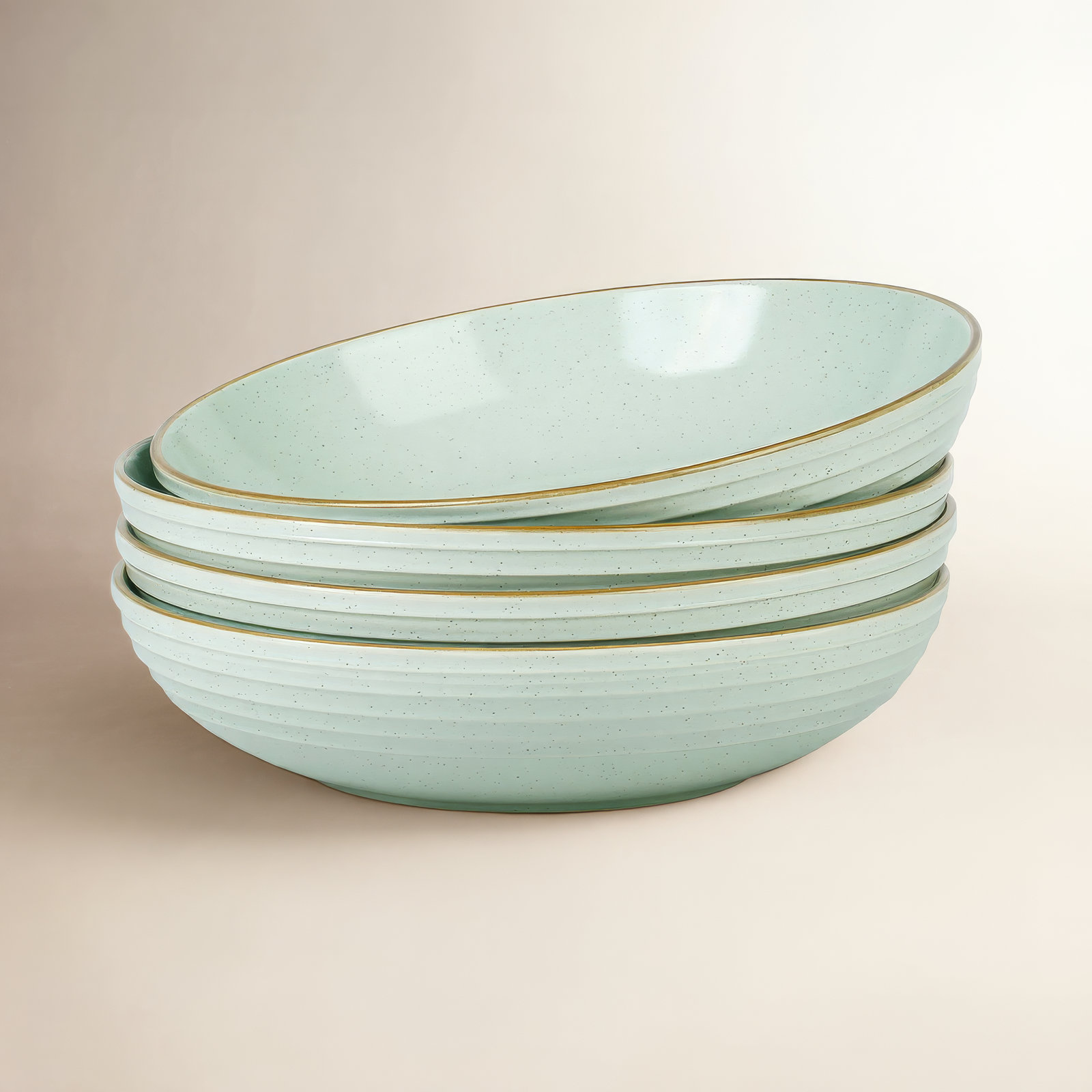 Kellison Stoneware Pasta Bowl, Light Green