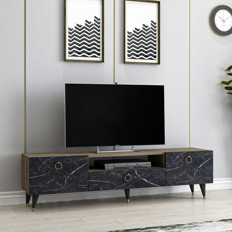 Steigerwald Unfinished TV Stand for TVs up to 40", Walnut