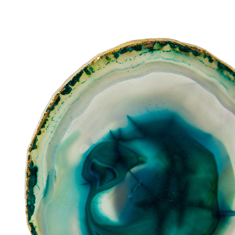 Serre-livres décoratifs en agate, Noir/vert