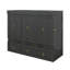Lit escamotable double avec port USB et grand tiroir-1321156223