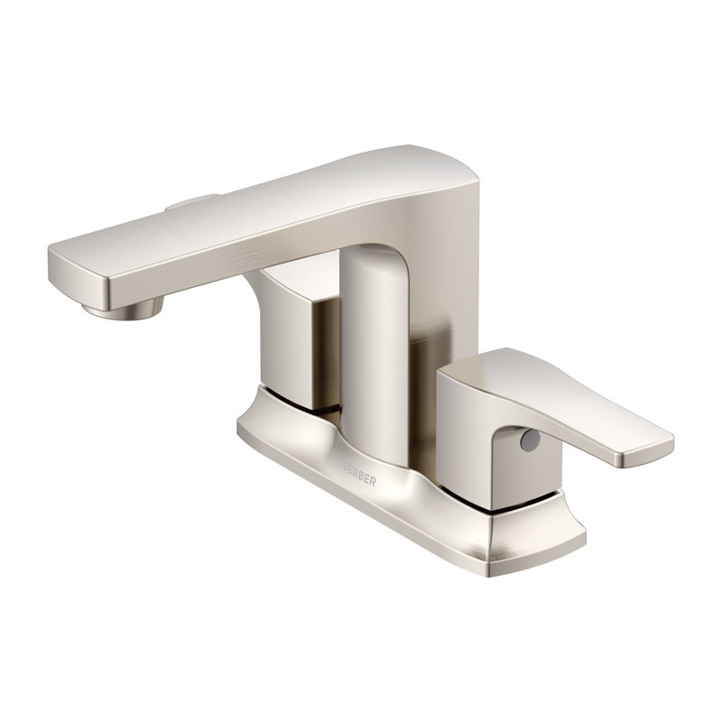 Tribune Two Handle Centerset Bathroom Faucet, Brushed Nickel