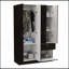 Armoire Alpes, chambre, noir / blanc
