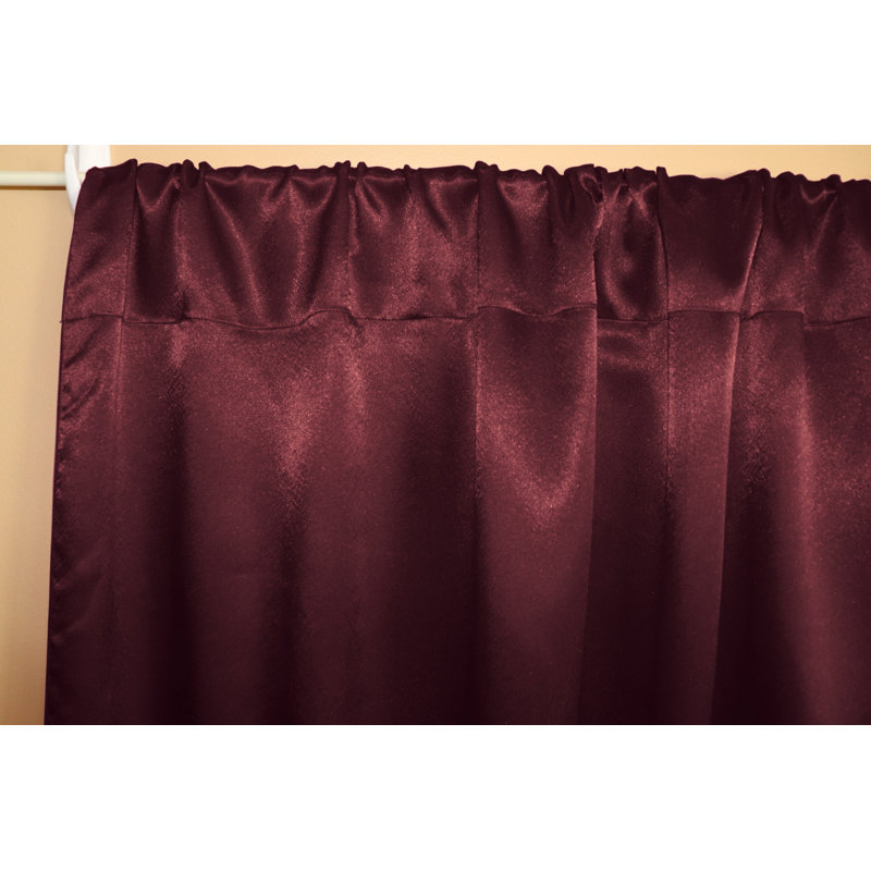Panneau de rideau semi-transparent en polyester Dafni, Bourgogne, L 58 po x L 84 po