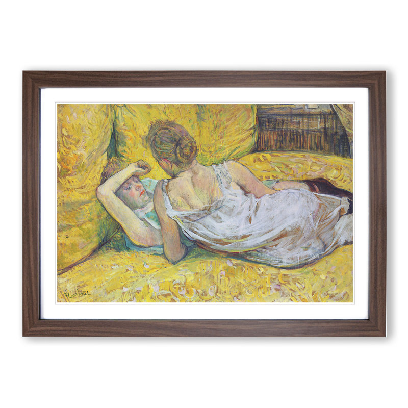 Abandonment by Henri de Toulouse-Lautrec - Picture Frame Painting, Walnut Framed, 48cm H x 65cm W x 2cm D