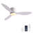 Jamarreon 42''/52'' Flush Mount Dimmable Ceiling Fan with LED Lights and Remote Control-1566889514