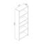 Bibliothèque standard H 63 po x l 22,4 po Amunra-444754936