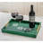 Modern Elegant 18"X12" Rectangle Emerald Green Shagreen Faux Leather Decorative Tray Ottoman Coffee Table Perfume Living Room Kitchen Serving Tray With Gold Polished Metal Handles For All Occasion's-122629361-122629358