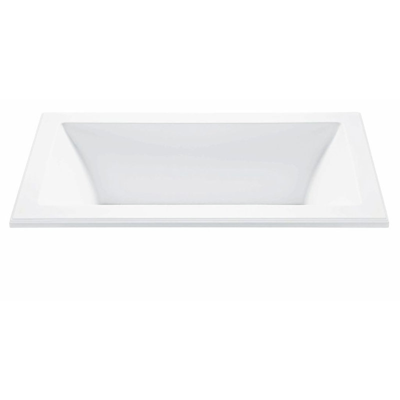 Shelby Drop in Soaking Acrylic Bathtub - 72 x 54, White