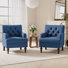 Luxury Tufted High Leg Armchair with Nailhead Trim and Plush Thick Padded Cushion