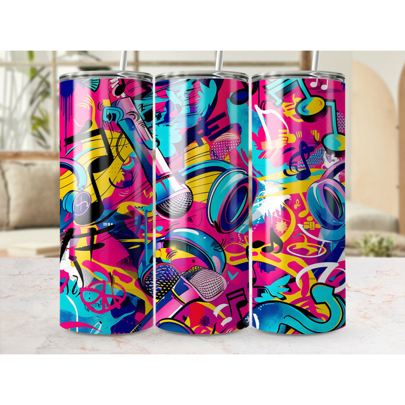 Choose Handmade Tumblers 591ml Vacuum Insulated Stainless Steel (18/8) Travel Tumbler with Straw
