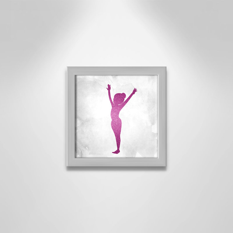 Gymnastique 2, H 9 po x l 9 po x P 1,19 po, Encadré de boîte argent