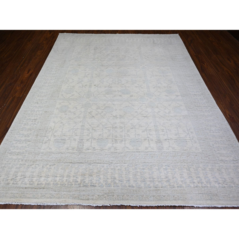 Tapis ivoire en laine New Age 7 pi 10 po x 9 pi 5 po Vitoria