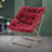 Ariadnna Saucer Chair Folding Accent Moon Chair with Metal Frame Cozy Lounge Chair for Living Room-347767167-371103323