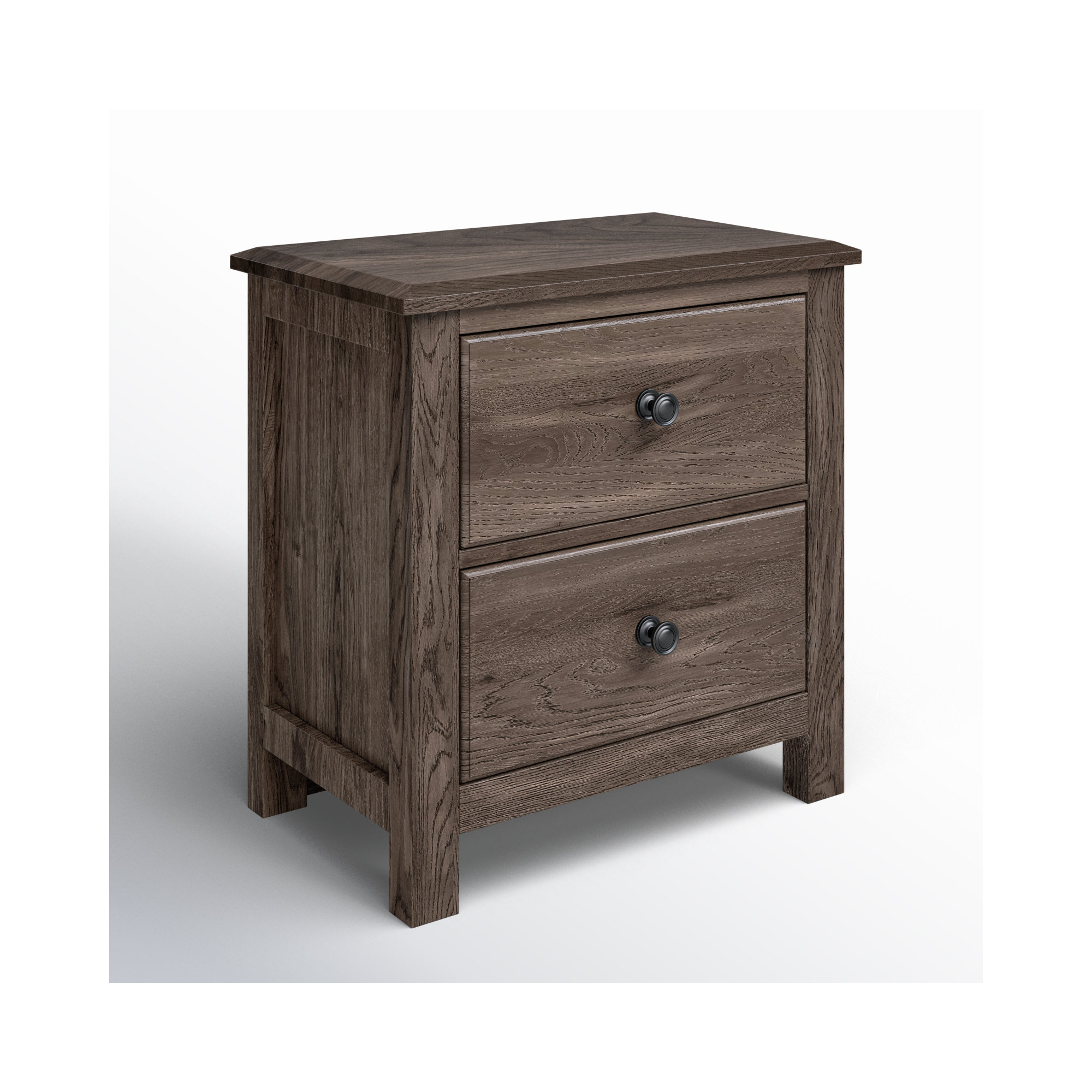 Lewin 2-Drawer Nightstand, Driftwood Gray