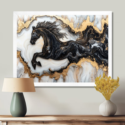 Martae «Dark Spirit Of The Stallion Horse I», art mural cheval