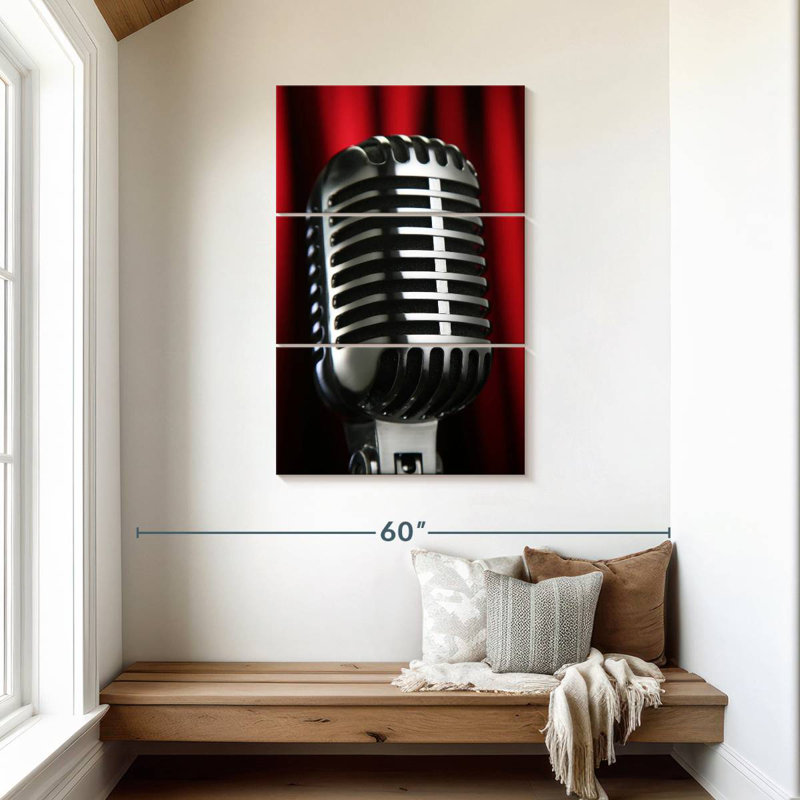 Microphone Abarca Vintage, H 45 po x l 28 po