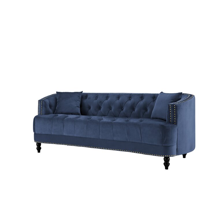 35.5'' Upholstered Cushion Back Convertible Sofa