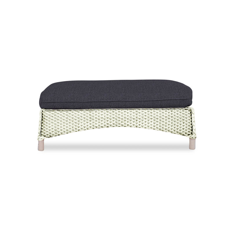 Mandalay Outdoor Ottoman, Decorline Navy, Mink