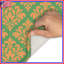 Tapis de bain damassé orange et vert-1963334834