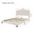 Upholstered Platform Bed with Saddle Curved Adjustable Headboard and Diamond Tufted Details,Wooden Slats and Metal Support, No Box Spring Needed, Beige-192460033