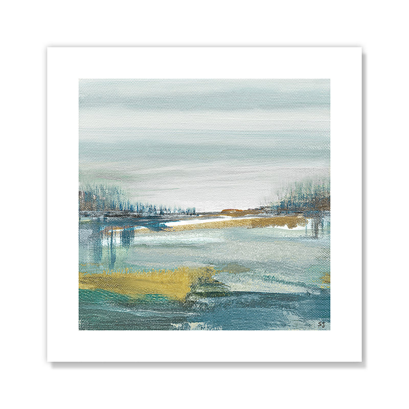 Lewbeach I - Peinture, Papier, H 10 po x l 10 po x P 0,1 po