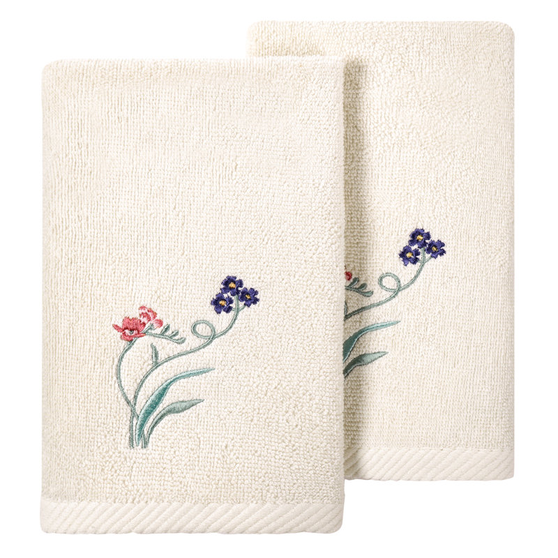 Essuie-mains en coton turc, Beige, Fingertip Towel-2Pack