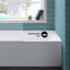 Baignoire à tablier Voltaire 60 x 30 avec jupe, vidange à gauche, blanc brillant, trop-plein intégré et accoudoir, bonde incluse-113035199