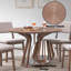 Ensemble de salle à manger 5 pièces avec table en noyer et velours côtelé mauve poussiéreux