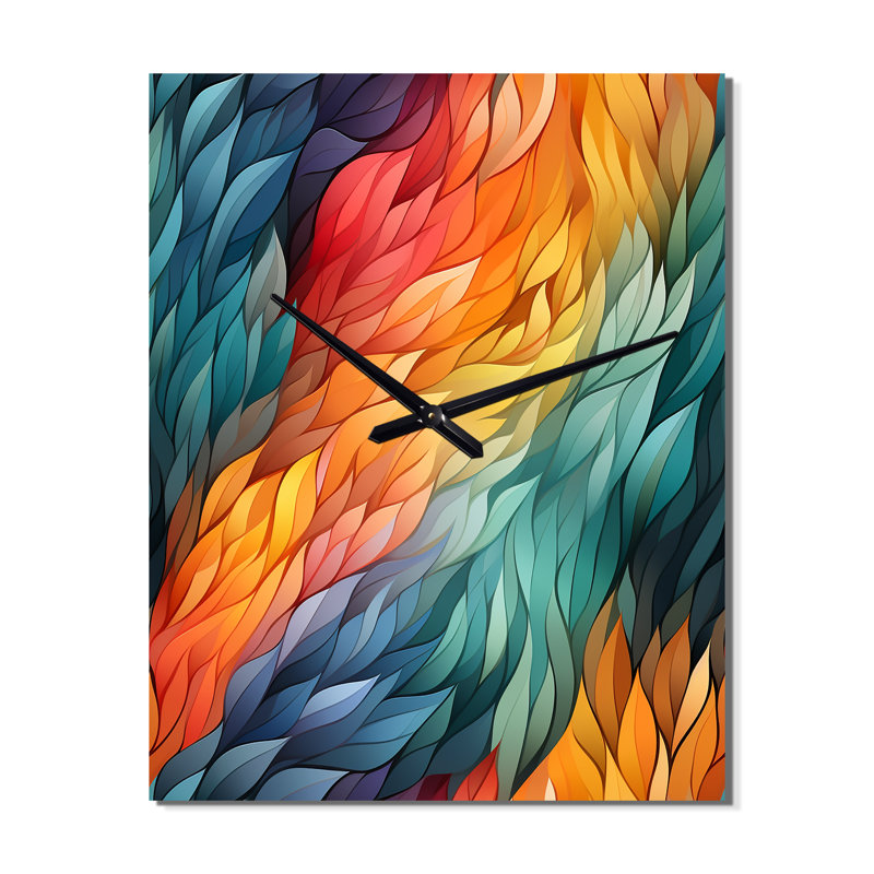 Verre mosaïque I - horloge murale moderne, Moyen
