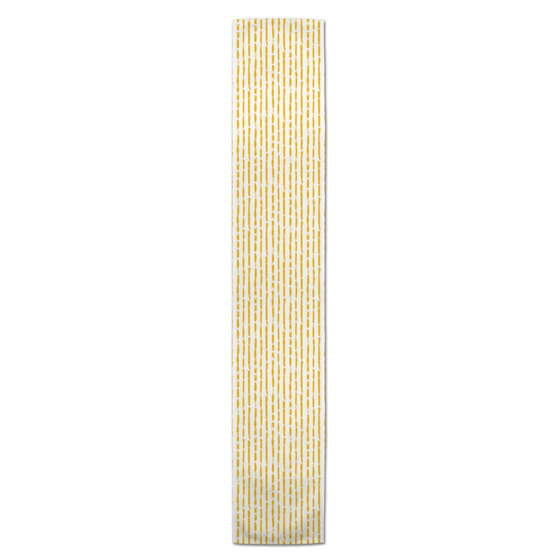Chemin de table Zaki, 90 po x 16 po, Jaune