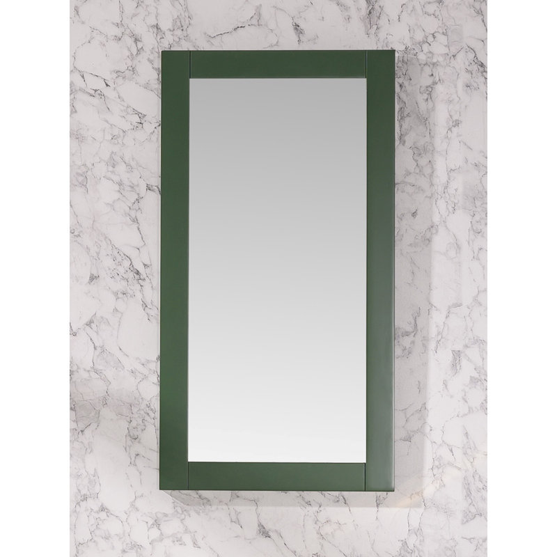 Miroir de salle de bain Malave, 30 po x 16 po, Vert Vogue