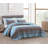Red/Blue Pre-Washed Cotton Striped Quilt Set-492791519
