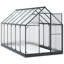 vidaXL Garden Greenhouse Anthracite Aluminum and Galvanised Steel Outdoor