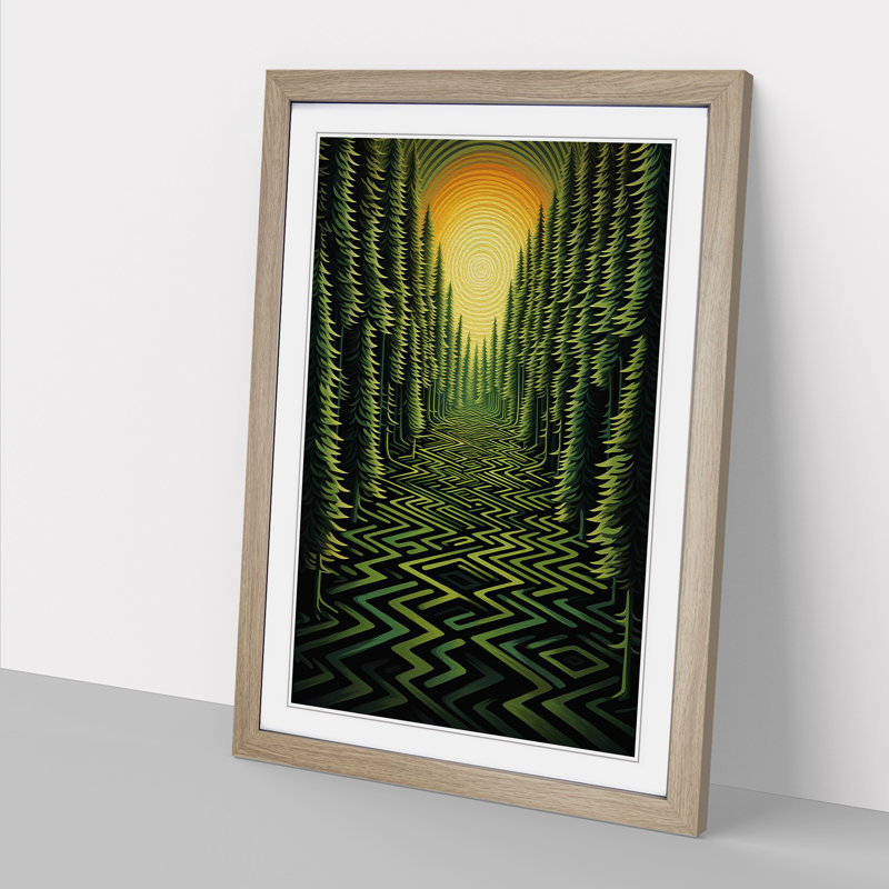 Forest Op No.3 - Framed Print, Oak Framed, 34cm H x 25cm W