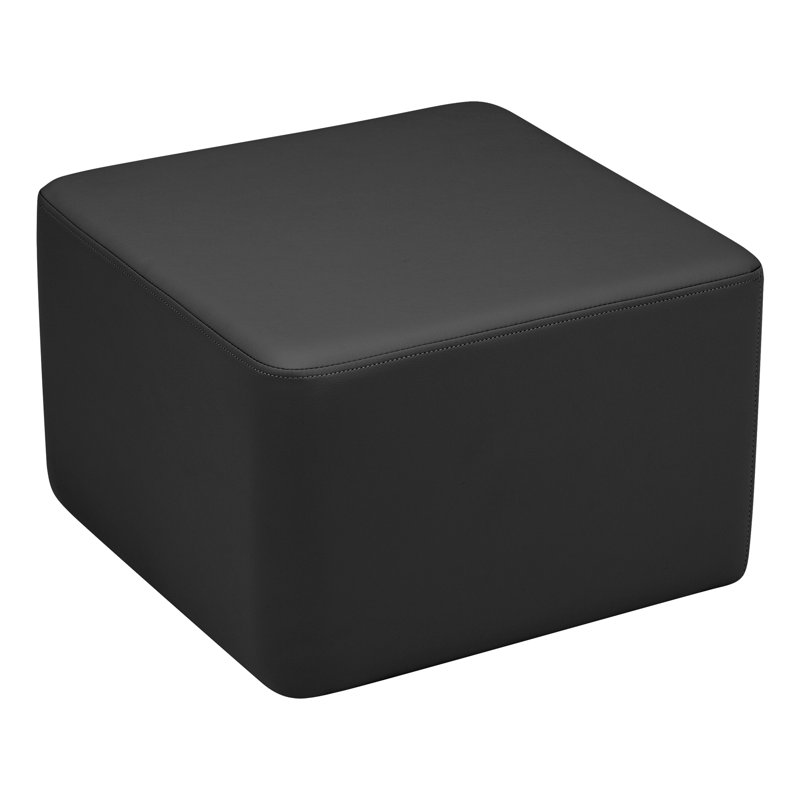 Tabouret à cubes structurés de Learniture, H 14 po x l 18 po x P 18 po, Noir