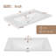 Ensemble de meuble-lavabo 30 po avec lavabo, armoire de salle de bain multifonctionnelle avec portes et tiroir, structure solide et panneau de fibres à densité moyenne
