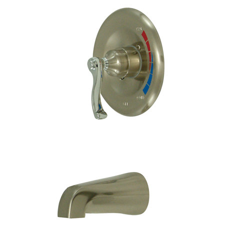 Atlanta Single Handle Wall Mounted Tub Spout, Brushed Nickel/Chrome