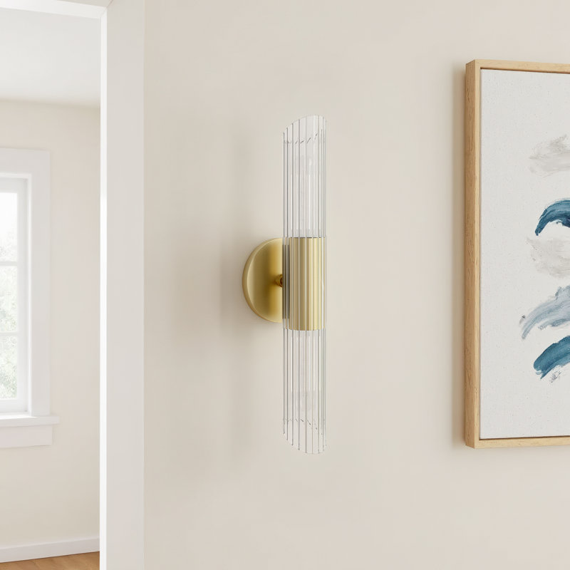 Anston Steel Armed Sconce, Aged Brass