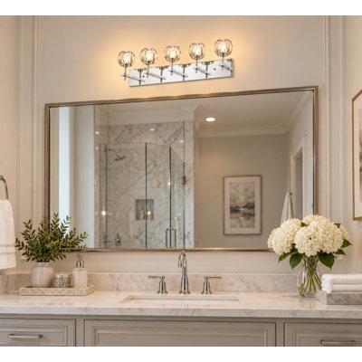 Modern 5 Light LED Crystal Vanity