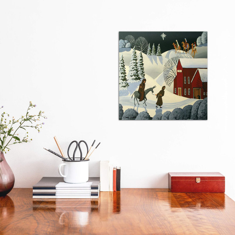 The First Christmas by Debbie Criswell - Wrapped Canvas Painting, 45.72 cm H x 45.72 cm W x 1.91 cm D