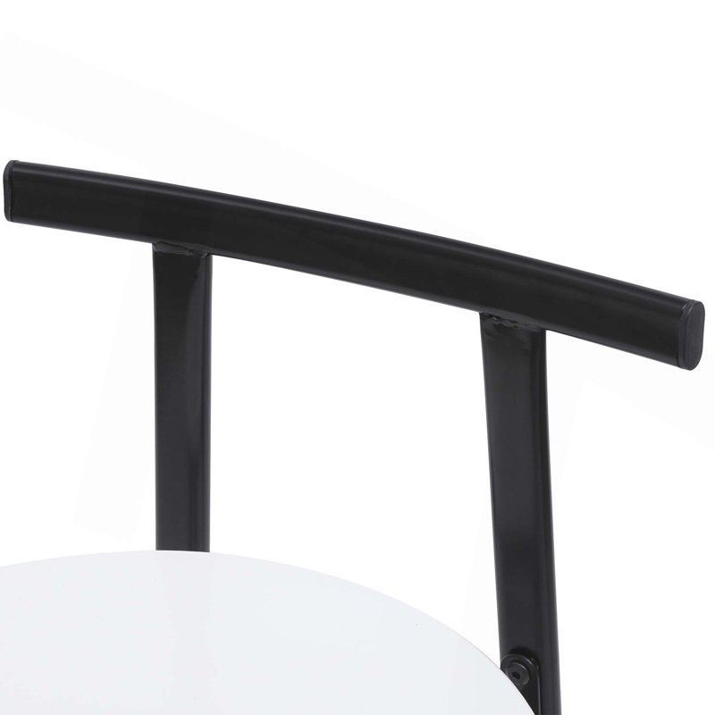 Ensemble de 3 tabourets de bar à hauteur de comptoir pour îlot de cuisine, Blanc