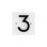Floating Stand-Off 1-Number Horizontal Sign, White /W/ Black Mondern Font Number