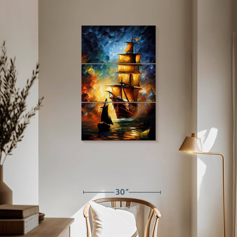 Aletra Sailing Pirate Ship, 57" H x 36" W