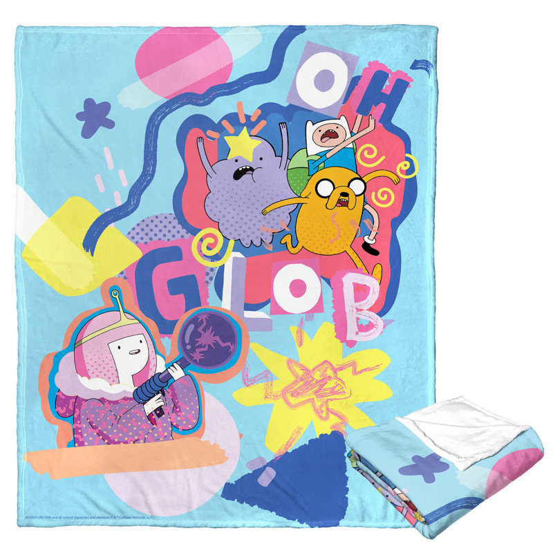 Adventure Time Glob Silk Touch Sherpa Throw Blanket 50" x 60"