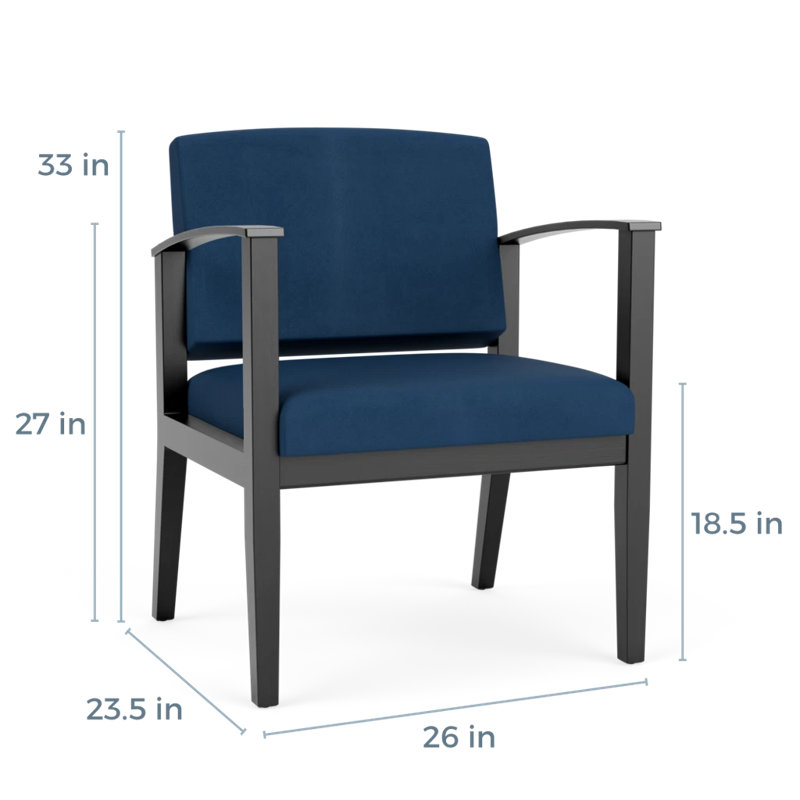 Chaise d'invité surdimensionnée en bois Amherst, Noir, Patriot Plus Blue Ridge