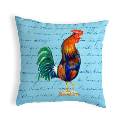 Coussin décoratif intérieur / extérieur Rooster Script