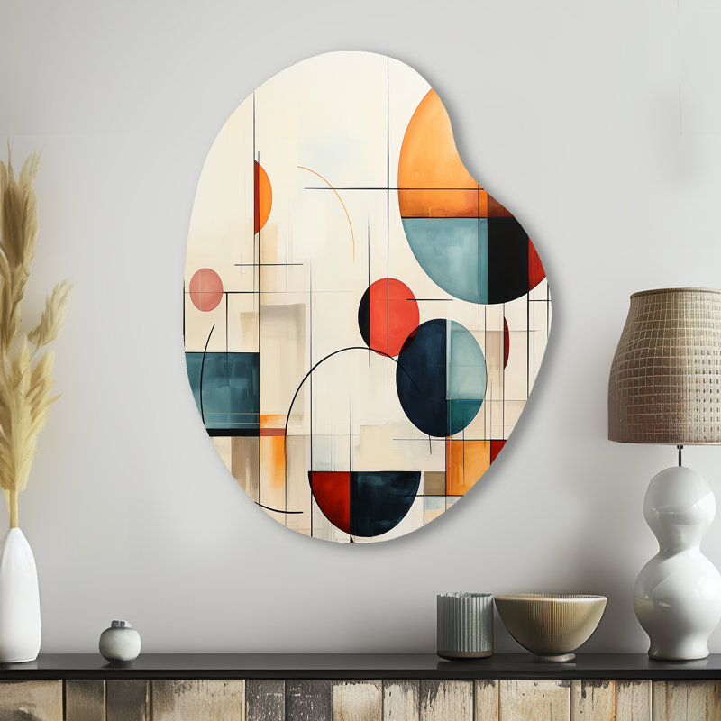 Brixton - Minimalisme, art mural en métal de forme unique, impression d'art moderne en forme libre, H 38 po x l 28 po